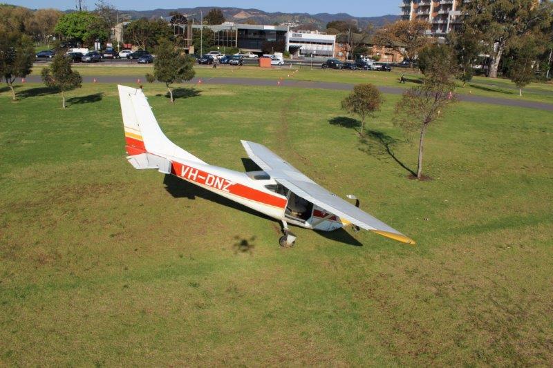 Figure 3: Accident site showing damage to VH-DNZ